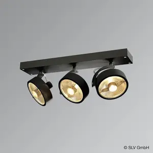 Applique et plafonnier intérieur SLV KALU, noir, GU10/QPAR111, 2x 75W max TU