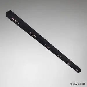 SLV Q-LINE®, plafonnier intérieur, 2m, noir, LED, 85W, 3000K, variable...