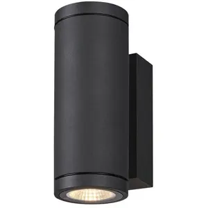 SLV Enola, applique ext, rond, s, anthracite, led, 7w, 3000k/4000k, ip65, up/down