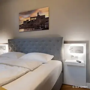 SLV SOMNILA SPOT, applique intérieure, liseuse, version droite, blanc, LED, 13W, 3000K, avec port - Lampes murales et de plafond