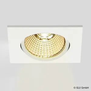 SLV New Tria Plafonnier LED Plafond Luminaire Carré pour Intérieur Blanc 1800-3000 K 7,2 W