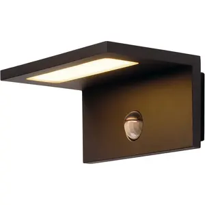 SLV Angolux s, applique avec détecteur, anthracite, led 9,8w 3000k, ip44