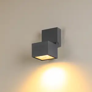 Comparateur de prix : SLV Applique murale LED S-Cube, anthracite, aluminium, largeur 9,5 cm,...