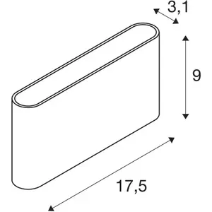 Comparateur de prix : SLV Oval applique d'extérieur up/down CCT 17,5cm blanc