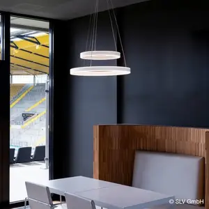 SLV Suspension LED ONE DOUBLE intérieur up/down blanc LED 35W - - 1004766