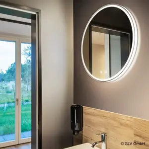 SLV TRUKKO, applique intérieure, miroir, rond, alu, LED, 25W, IP44 - Lampes murales et de plafond