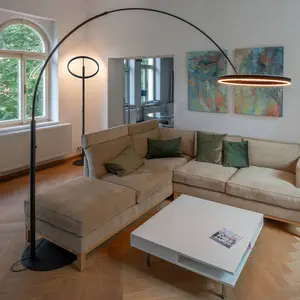 Comparateur de prix : SLV Lampe sur pied LED One Bow FL, noir, acier, hauteur 232 cm