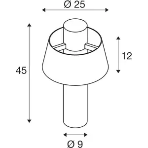 SLV Lampe pour socle Photoni 45, noir, aluminium, hauteur 45 cmVendu parluminaire