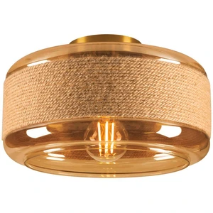 SLV plafonnier Pantilo Rope 27 marron/ambre/or verre Ø 27cm pas cher