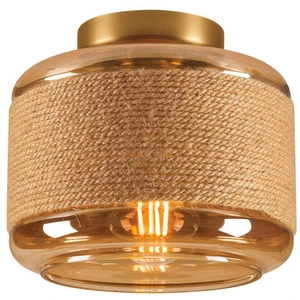 Comparateur de prix : SLV plafonnier Pantilo Rope 19, marron/ambre/or, verre