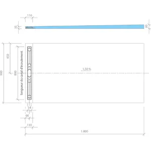 Comparateur de prix : Wedi - Receveur fundo riolito neo à carreler evacuation linéaire, 180 x 90