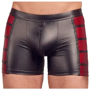 Comparateur de prix : NEK Boxer Effet Cuir, Fermeture Eclair Noir & Rouge