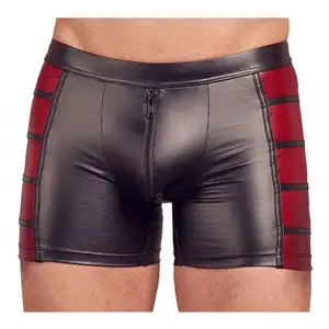 Comparateur de prix : NEK Boxer Effet Cuir, Fermeture Eclair Noir & Rouge