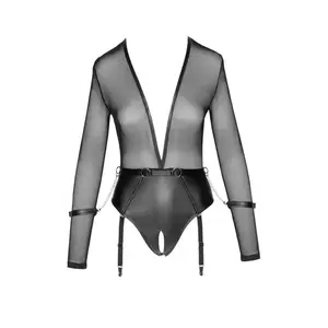 Cottelli BONDAGE Body Ouvert Anneaux & Menottes NoirVendu paradam-et-eve