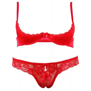 Comparateur de prix : Cottelli Collection Ensemble 2 Pièces Dentelle Rouge