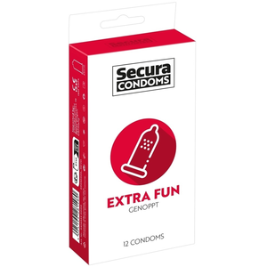 Secura Condoms Préservatifs perlés en latex EXTRA FUN 53mm x12 pas cher