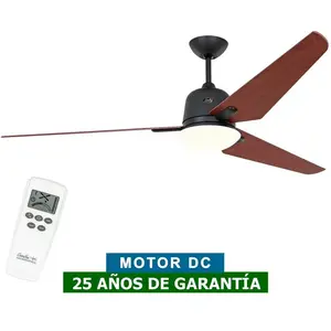 Comparateur de prix : CasaFan Ventilateur de plafond avec lumière 516096 Eco AVIATOS 162 Cerise/Gris basalte BG-KI
