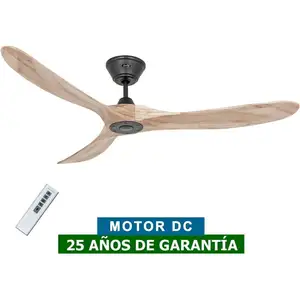Comparateur de prix : Ventilateur de plafond Casafan 315218 eco genuino 152cm bois massif naturel/noir mat