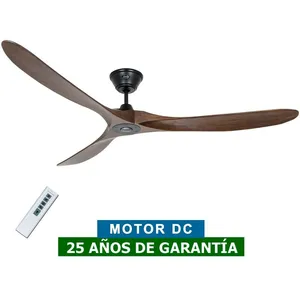 CASAFAN Ventilateur de plafond Eco Genuino dc 180 Noir & Noyer