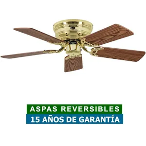 CasaFan Ventilateur Classic Flat III laiton poli 103 cm pas cher