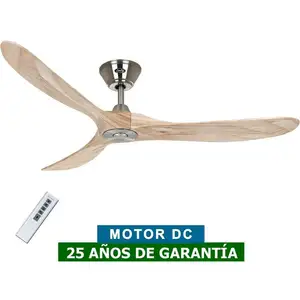 Ventilateur De Plafond CasaFan Eco Genuino 122 Cm - Blanc Mat & Bois - Télécommande - Neuf