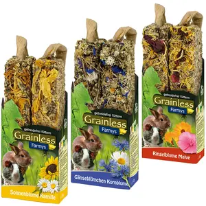 JR Farm Farmy's Grainless pour rongeur - 3 x 2 friandises (3 sortes de 140 g)Vendu parzooplus
