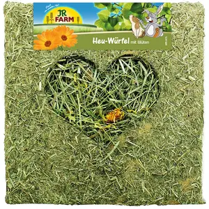 Comparateur de prix : 450g JR Farm Cube de foin avec fleurs pour rongeur et lapin (grand)