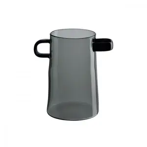 Non communiqué Asa - Vase Rayu en verre H17cm - Gris - pas cher
