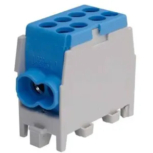 bis-electric Bornier bleu enclipsable sur rail DIN pour câble Neutre Bor-Bleu-M