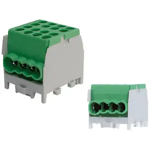 Bornier Répartiteur Vert - 160A - Cu ou Alu- 8 trous ( 2x35 et 6x25 mm...Vendu parkaufland