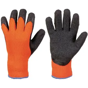 Strong Gants de protection contre le froid Rasmussen taille 8 orange/noir 100 % polyacryl.avec latex rétrécissant en 388, en 511 cat. iiVendu parcontorion