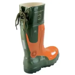 FP Botte de sécurité forestière Ulme pointure 44 olive/orange caoutchouc naturel SB E SRA EN ISO 20345 pas cher