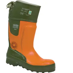 FP - Bottes en caoutchouc forestier Ulme orange/vert Taille 47 pas cher