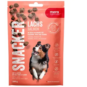 Friandises mera Snacker pour chien - 200 g, saumon pas cher