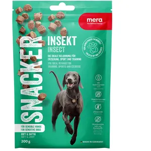 Comparateur de prix : Friandises mera Snacker pour chien - 200 g, insectes
