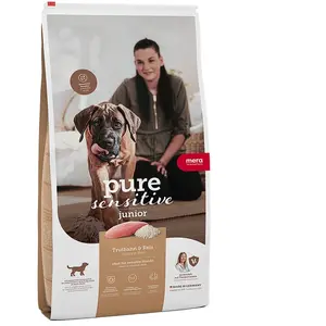 12,5kg pure sensitive Junior dinde, riz mera pour chiot - Croquettes pour chien pas cher