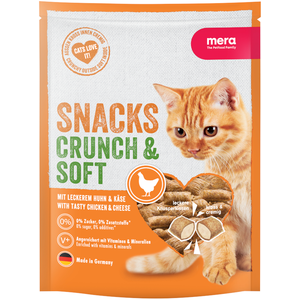 200g MERA Crunch & Soft poulet, fromage - Friandises pour chatVendu paramazon