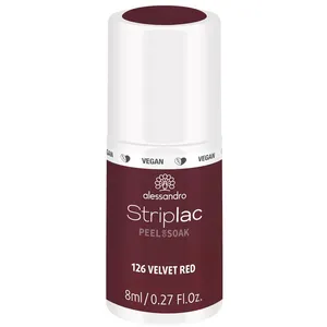 Alessandro Vernis à Ongles UV/LED Striplac Peel/Soak Velvet Red