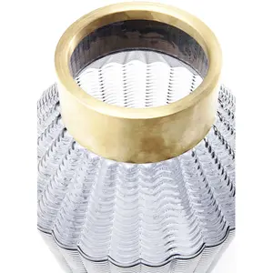 Comparateur de prix : KARE Vase Barfly, gris, verre, hauteur 30 cm, soufflé à la bouche