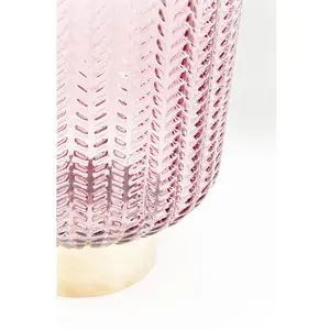 Comparateur de prix : Vase décoratif - KARE - Barfly - 20 cm - Verre teint - Acier brossé - Rose