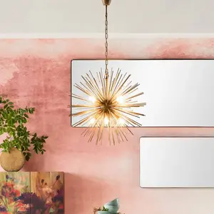 KARE Beam Brass Suspension, à 8 lampes, orVendu parluminaire