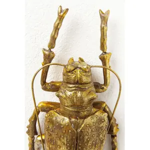 Comparateur de prix : Kare Déco murale insecte longicorne en polyrésine dorée