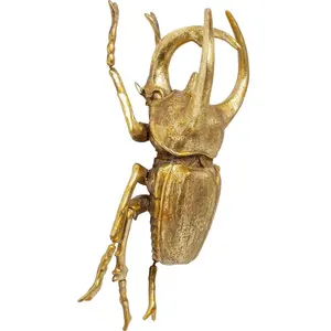 Kare Déco murale insecte scarabée Atlas en polyrésine dorée H36 pas cher