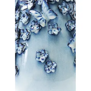 Comparateur de prix : Vase décoratif - KARE - Butterflies - Céramique - Bleu clair - 35.5 cm