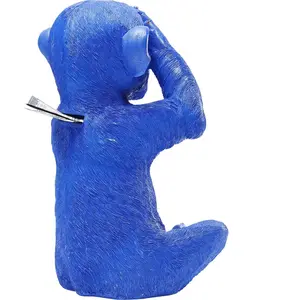 KARE Design Tirelire chimpanzé bleu MIZARU pas cher