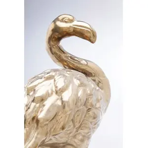 Comparateur de prix : KARE Statuette Flamant Rose dorée 51 x 26 x 15 cm