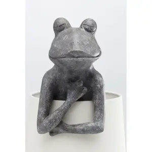 Comparateur de prix : Kare Lampe grenouille grise en polyrésine et abat-jour en lin