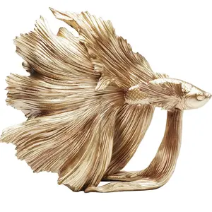 Comparateur de prix : Déco Poisson combattant - Kare Design - 34cm - Doré - Contemporain - Intérieur