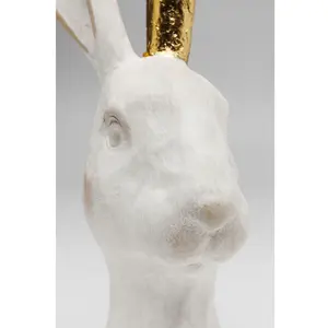 Comparateur de prix : Déco - KARE - Tête de lapin blanc et doré - 30 cm - Polyrésine - Design contemporain