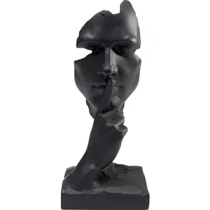 Déco visage - KARE - Noir - 31 cm - Polyrésine - Design contemporainVendu parcdiscount